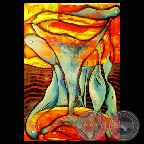 DANZA DE PÁJAROS, 2010 - Acrílico sobre papel de CARLA ASCARZA